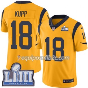 Camiseta Hombre NFL Los Angeles Rams Cooper Kupp 18 Nike Gold 2019 Super Bowl LIII